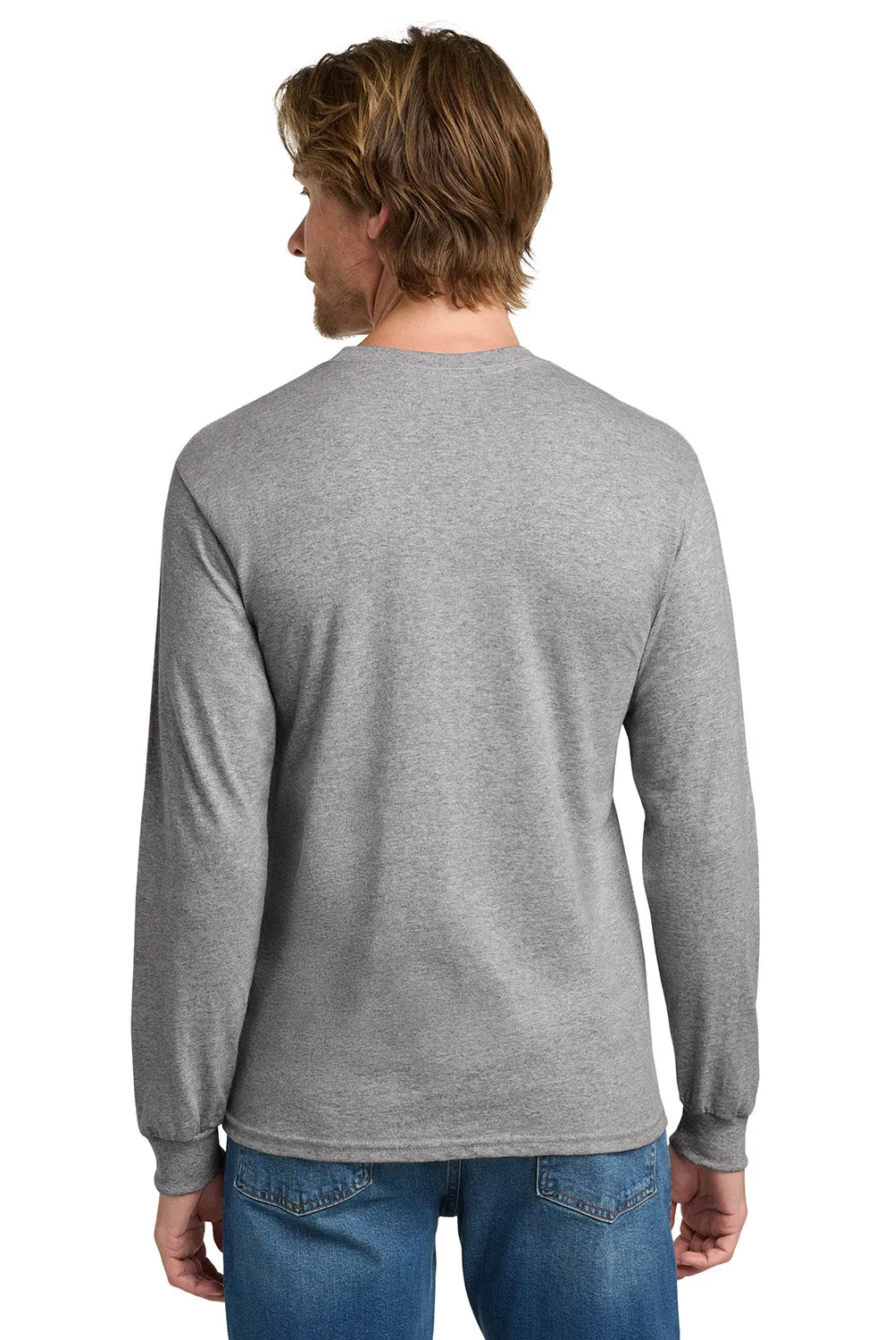 Gildan Mens Long Sleeve Crewneck T-Shirt - Sport Grey  Affordable Clothing Gildan