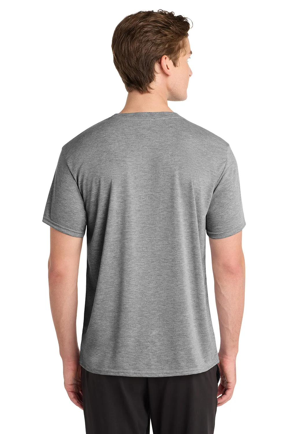 Gildan Mens Performance Jersey Moisture Wicking Short Sleeve Crewneck T-Shirt - Sport Grey  Affordable Clothing Gildan