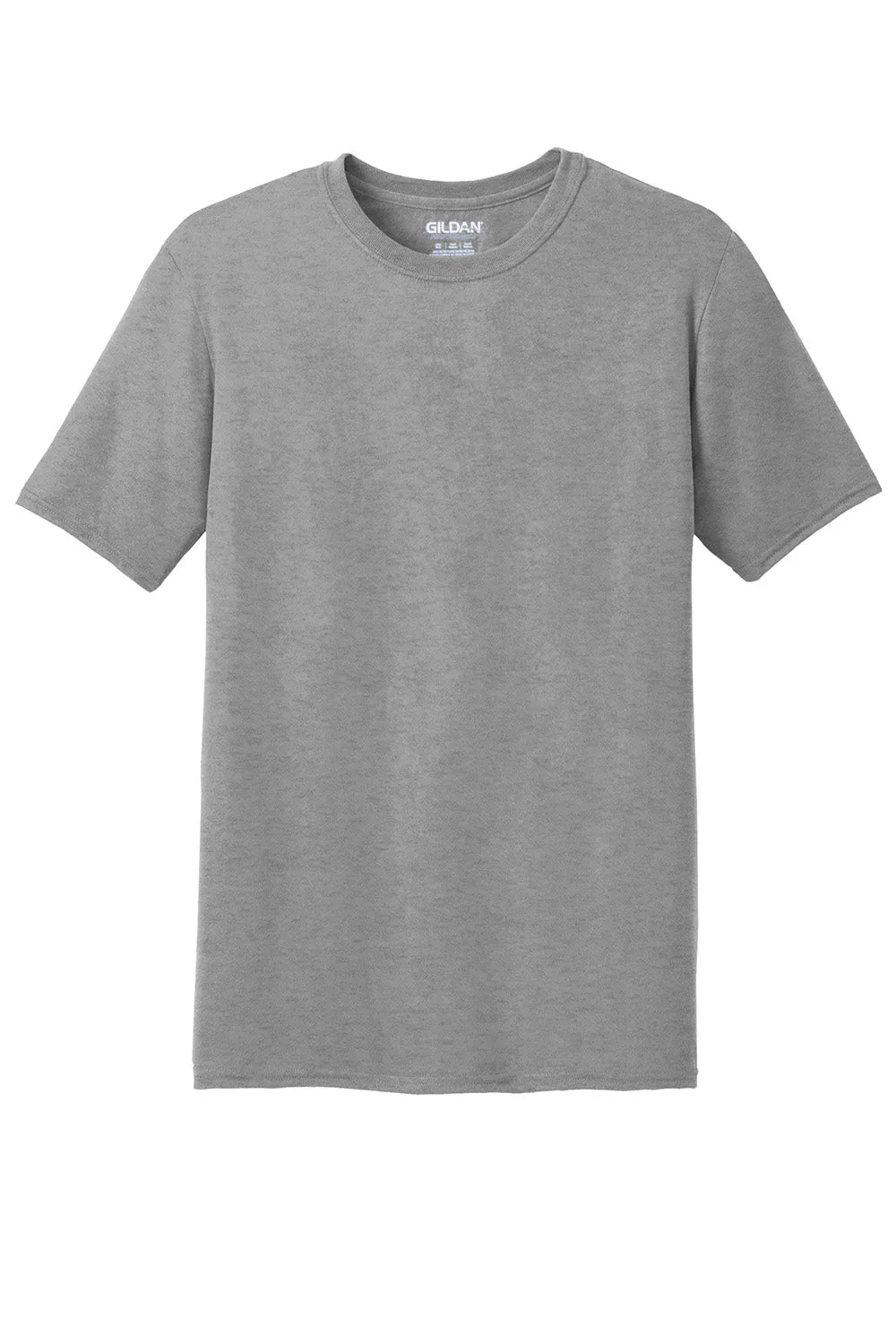 Gildan Mens Performance Jersey Moisture Wicking Short Sleeve Crewneck T-Shirt - Sport Grey  Affordable Clothing Gildan