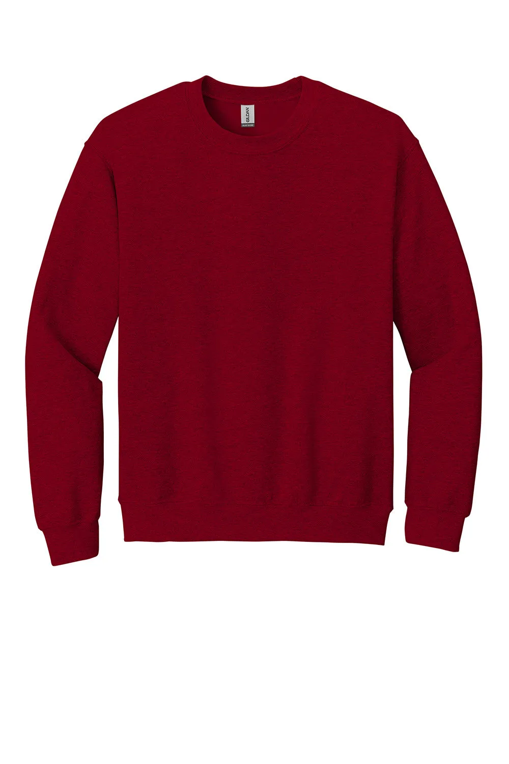 Gildan Mens Pill Resistant Fleece Crewneck Sweatshirt - Antique Cherry Red  Affordable Clothing Gildan