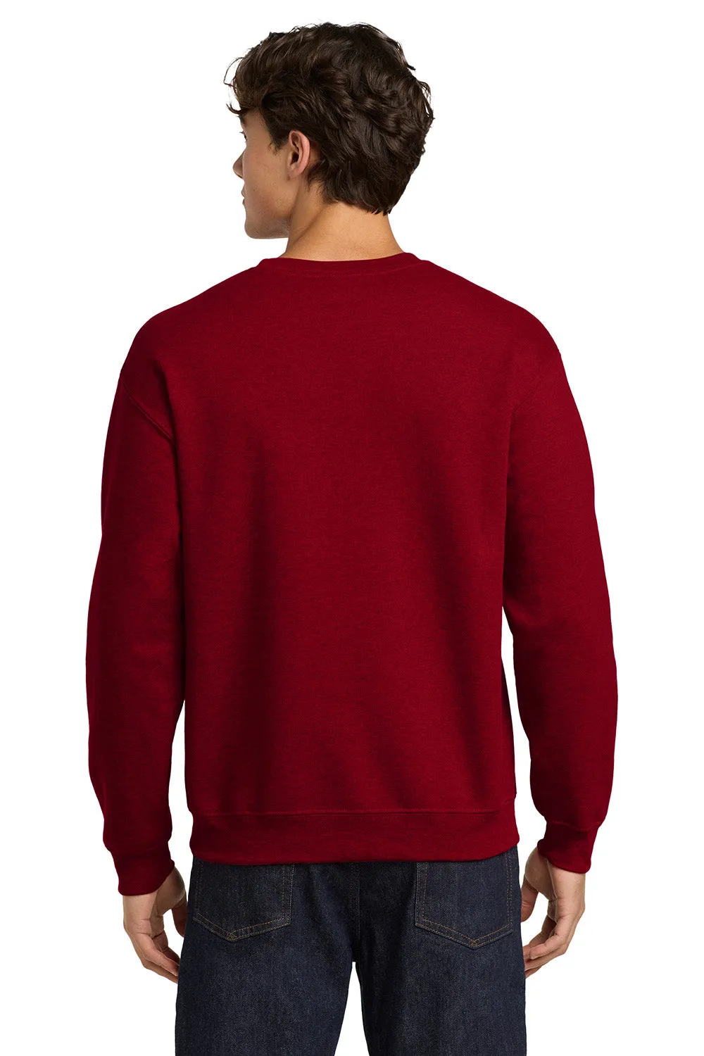 Gildan Mens Pill Resistant Fleece Crewneck Sweatshirt - Antique Cherry Red  Affordable Clothing Gildan