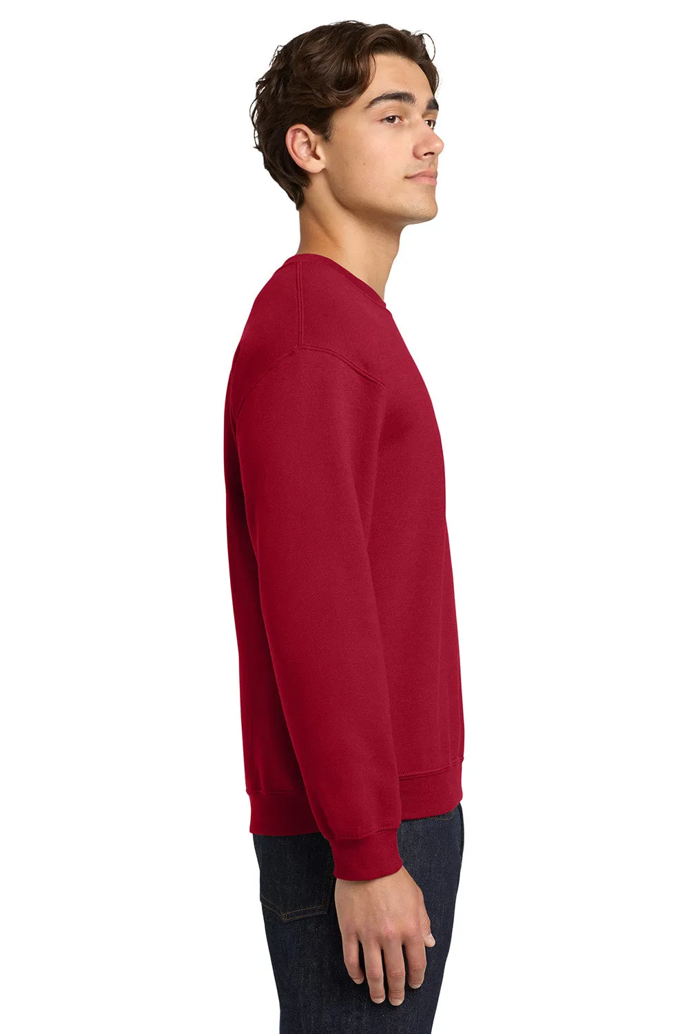 Gildan Mens Pill Resistant Fleece Crewneck Sweatshirt - Cardinal Red  Affordable Clothing Gildan