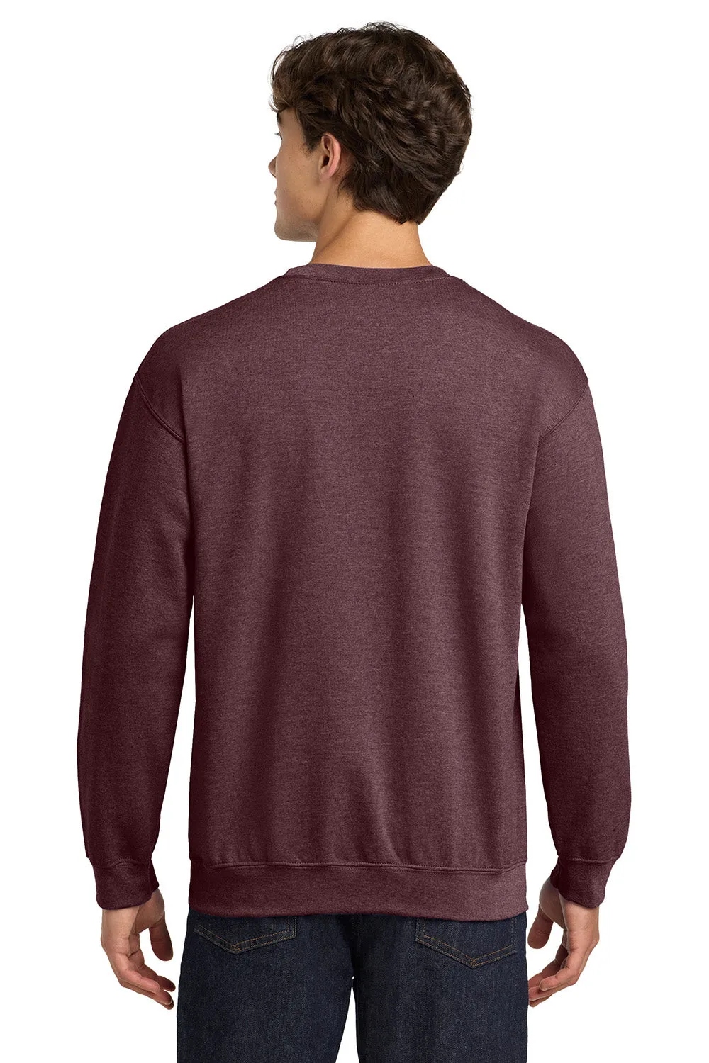 Gildan Mens Pill Resistant Fleece Crewneck Sweatshirt - Heather Dark Maroon  Affordable Clothing Gildan