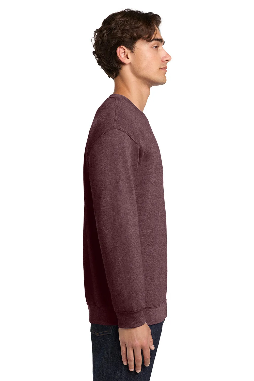 Gildan Mens Pill Resistant Fleece Crewneck Sweatshirt - Heather Dark Maroon  Affordable Clothing Gildan