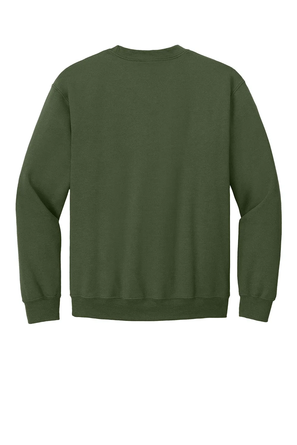 Gildan Mens Pill Resistant Fleece Crewneck Sweatshirt - Military Green  Affordable Clothing Gildan