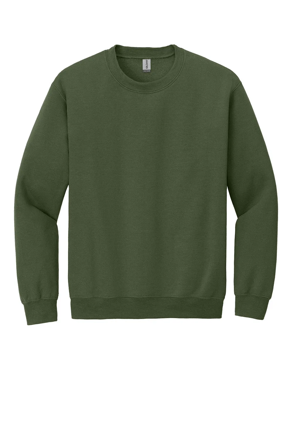 Gildan Mens Pill Resistant Fleece Crewneck Sweatshirt - Military Green  Affordable Clothing Gildan