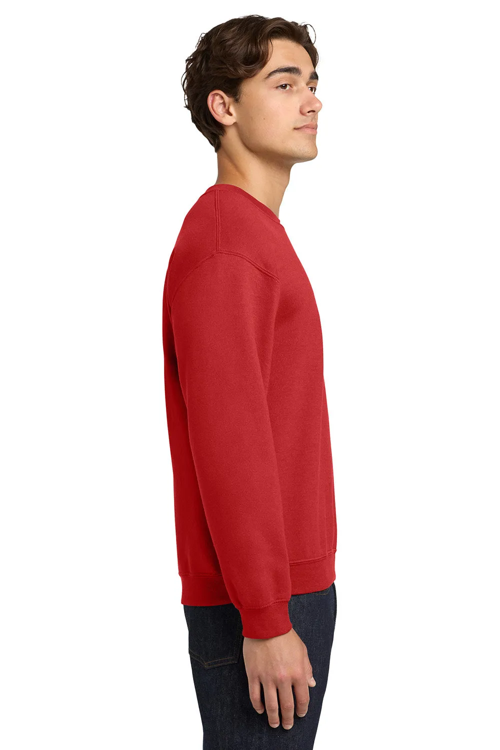 Gildan Mens Pill Resistant Fleece Crewneck Sweatshirt - Red  Affordable Clothing Gildan