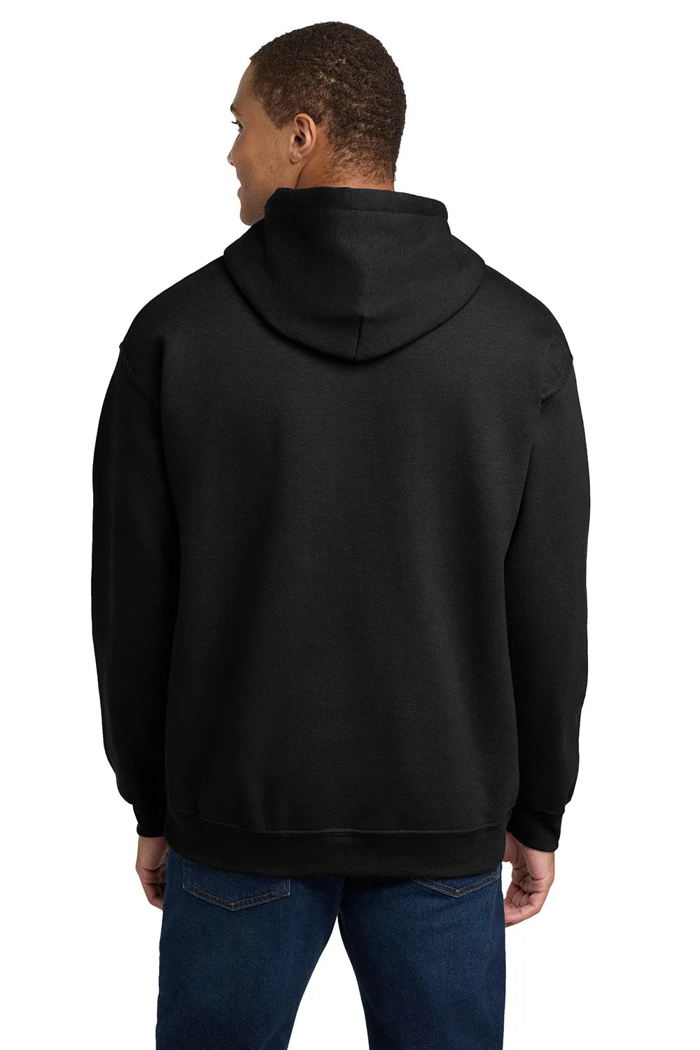 Gildan Mens Pill Resistant Hooded Sweatshirt Hoodie w/ Pouch Pocket - Black  Affordable Clothing Gildan
