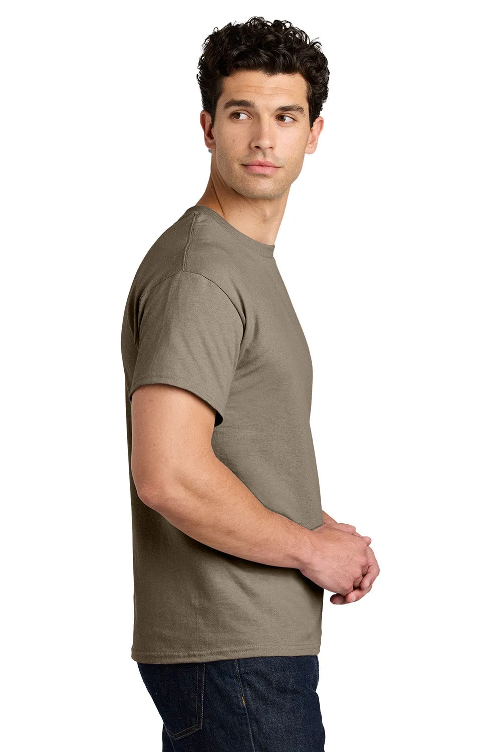 Gildan Mens Short Sleeve Crewneck T-Shirt - Brown Savana  Affordable Clothing Gildan