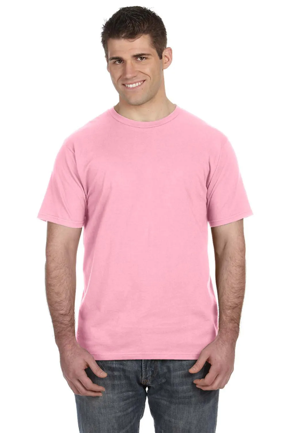 Gildan Mens Short Sleeve Crewneck T-Shirt - Charity Pink  Affordable Clothing Gildan