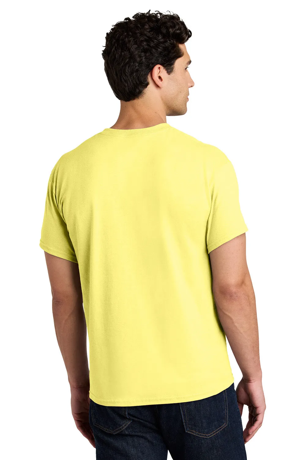 Gildan Mens Short Sleeve Crewneck T-Shirt - Cornsilk Yellow  Affordable Clothing Gildan