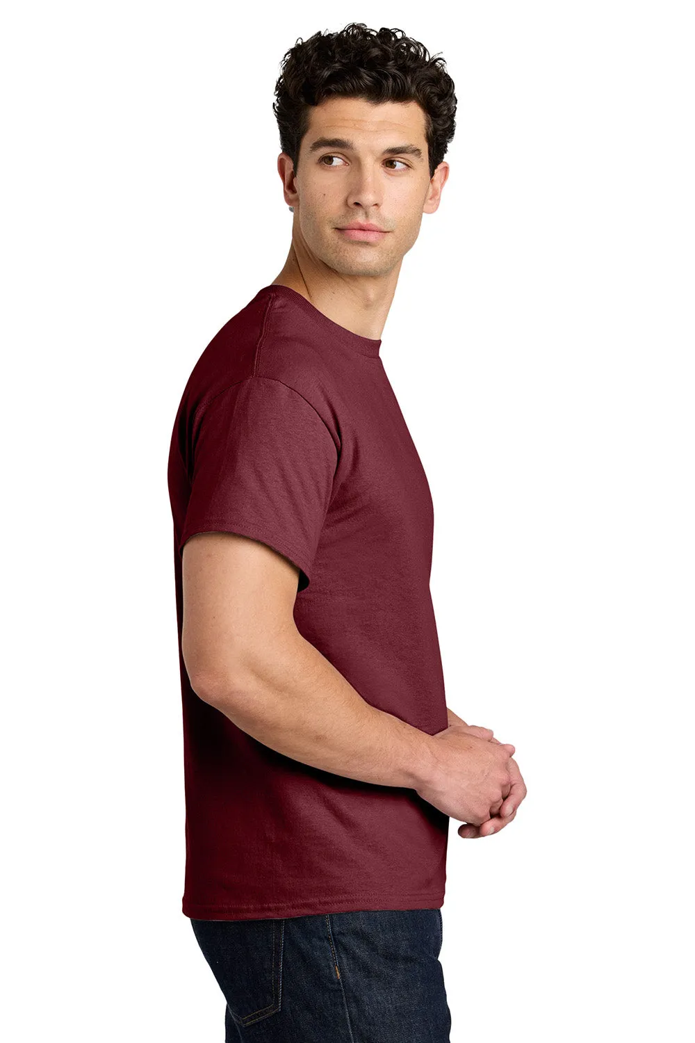 Gildan Mens Short Sleeve Crewneck T-Shirt - Garnet Red  Affordable Clothing Gildan