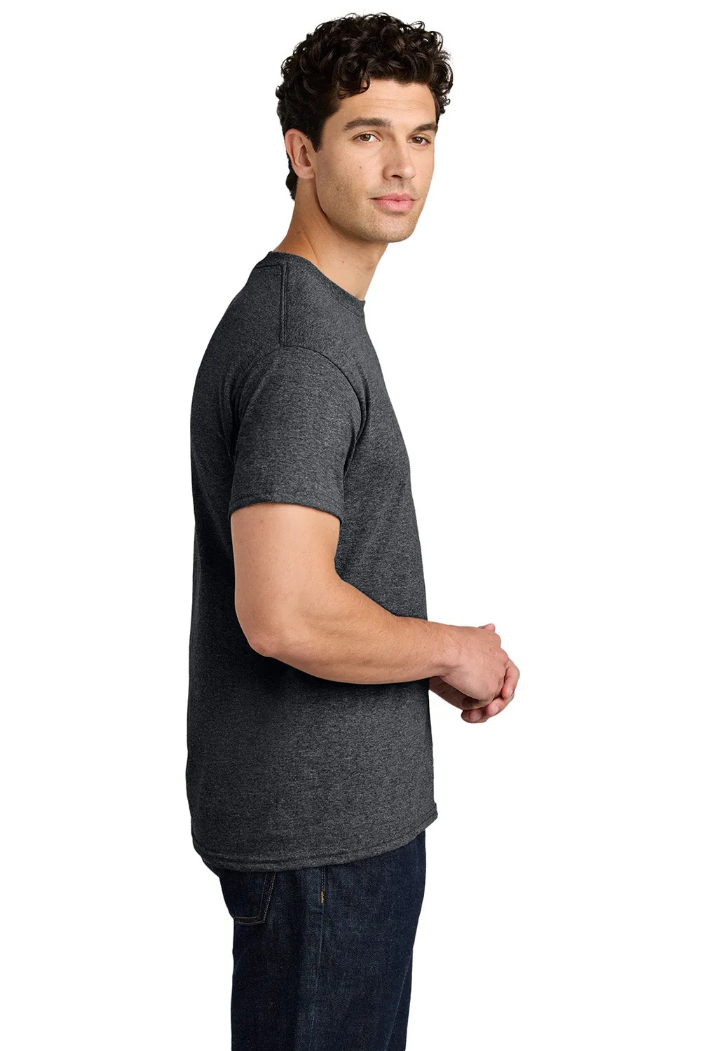 Gildan Mens Short Sleeve Crewneck T-Shirt - Heather Dark Grey  Affordable Clothing Gildan