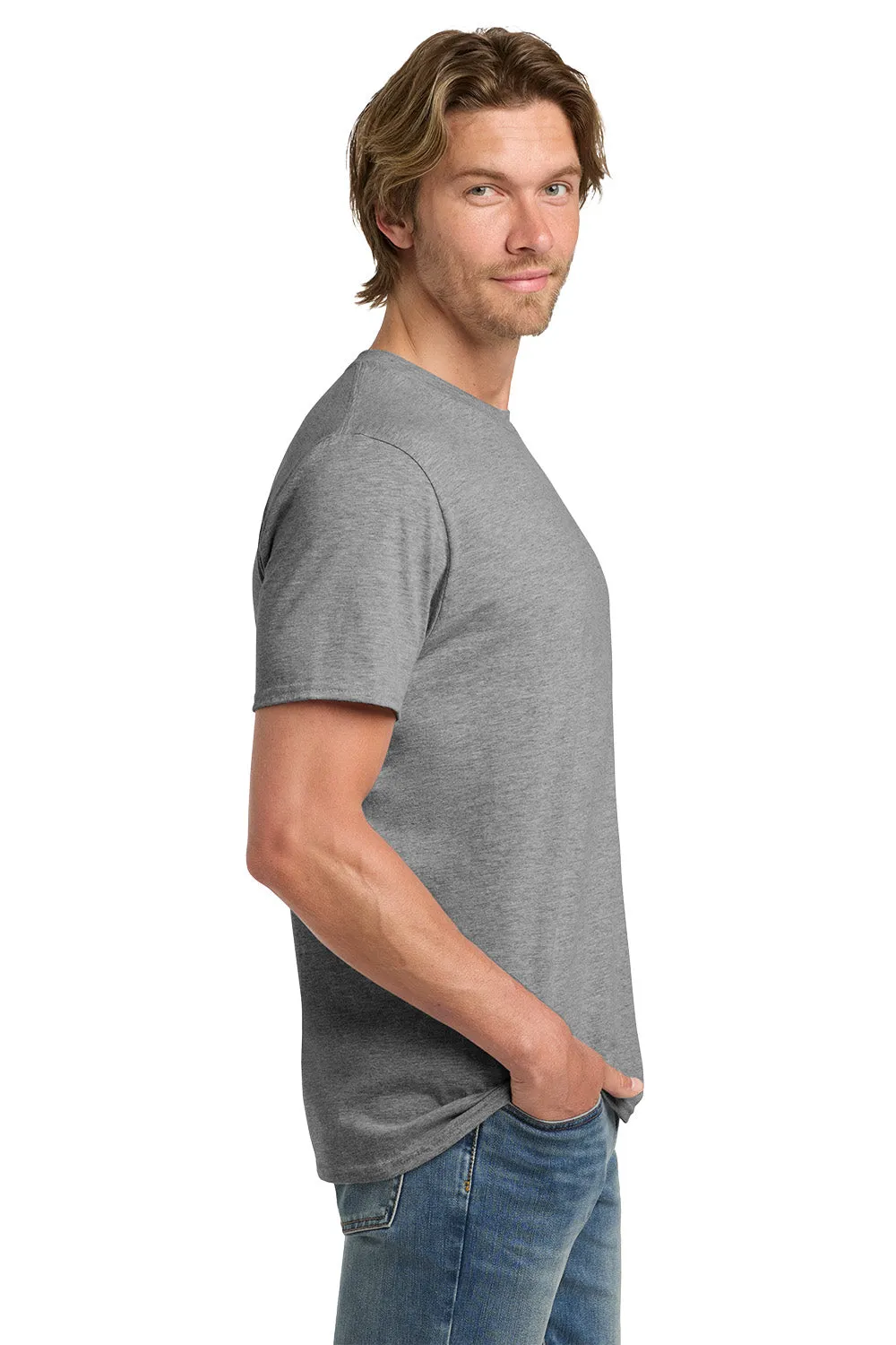 Gildan Mens Short Sleeve Crewneck T-Shirt - Heather Graphite Grey  Affordable Clothing Gildan