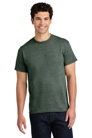 Gildan Mens Short Sleeve Crewneck T-Shirt - Heather Military Green  Affordable Clothing Gildan