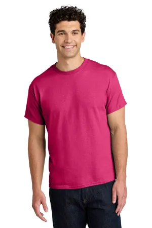 Gildan Mens Short Sleeve Crewneck T-Shirt - Heliconia Pink  Affordable Clothing Gildan