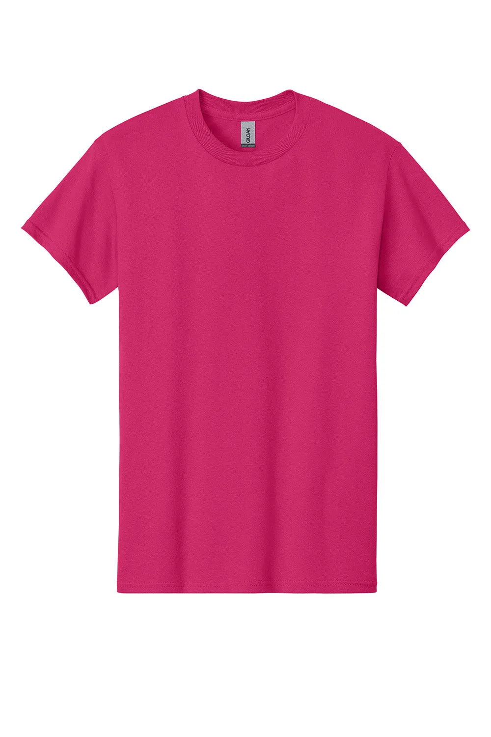 Gildan Mens Short Sleeve Crewneck T-Shirt - Heliconia Pink  Affordable Clothing Gildan
