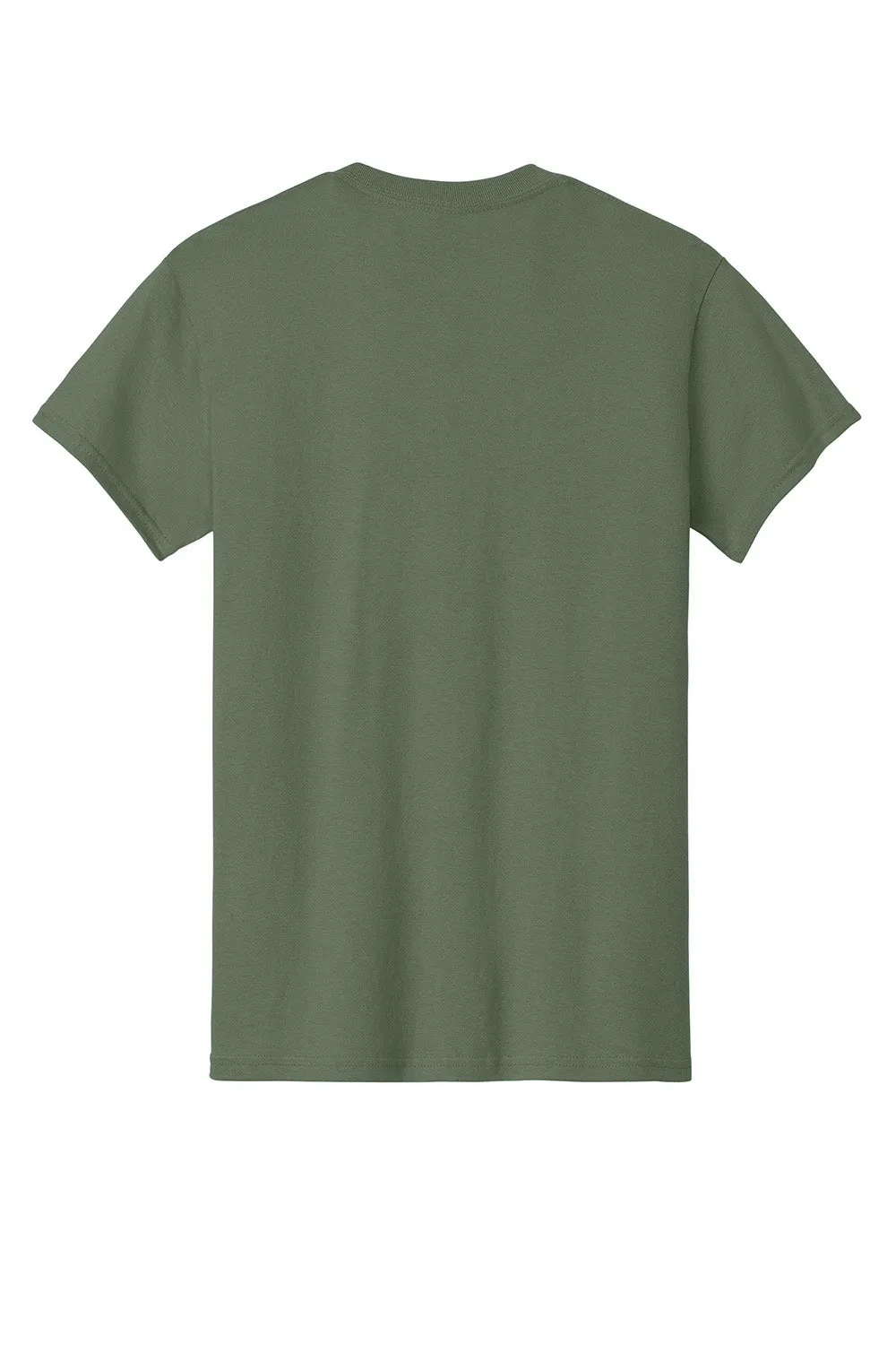 Gildan Mens Short Sleeve Crewneck T-Shirt - Military Green  Affordable Clothing Gildan