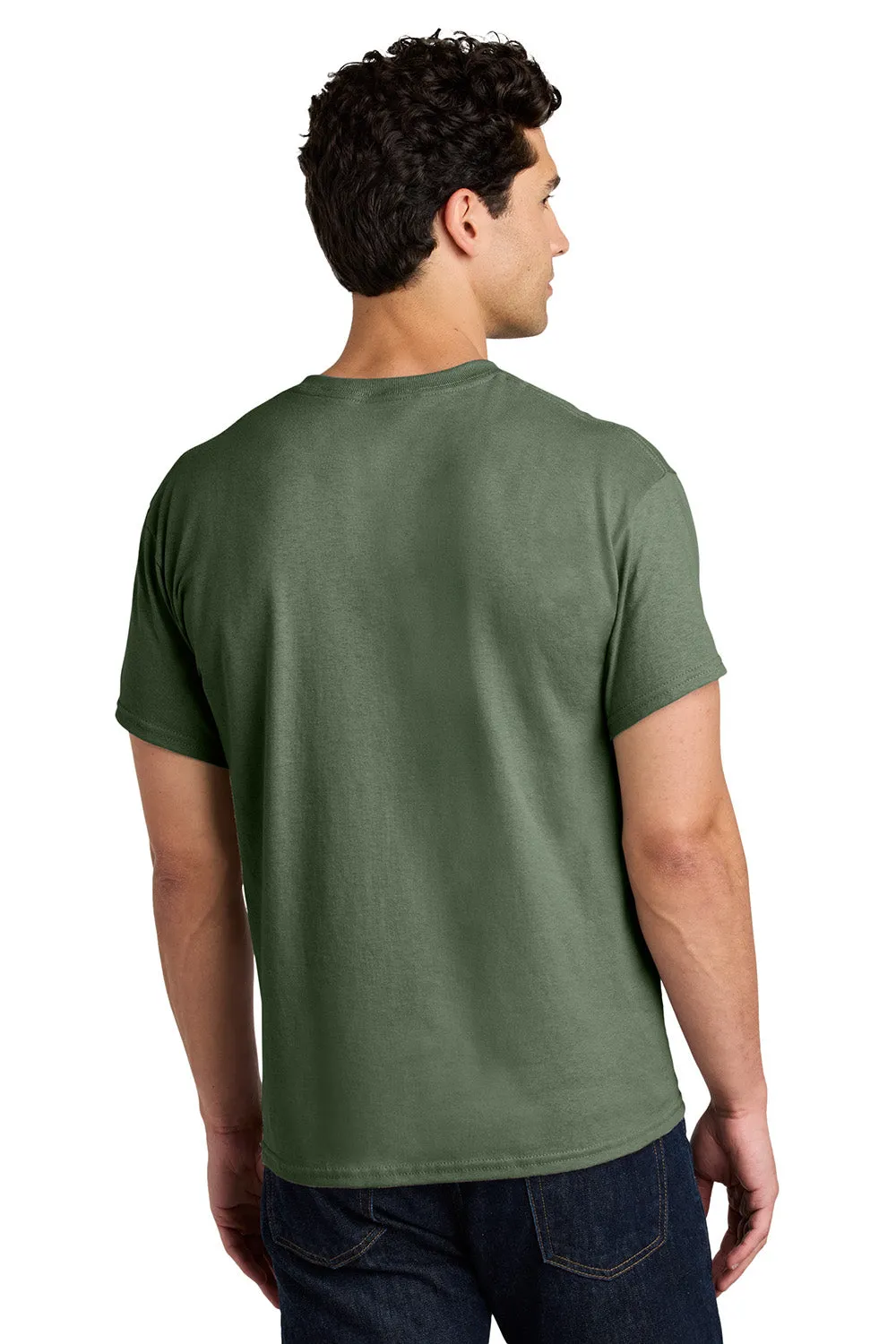 Gildan Mens Short Sleeve Crewneck T-Shirt - Military Green  Affordable Clothing Gildan