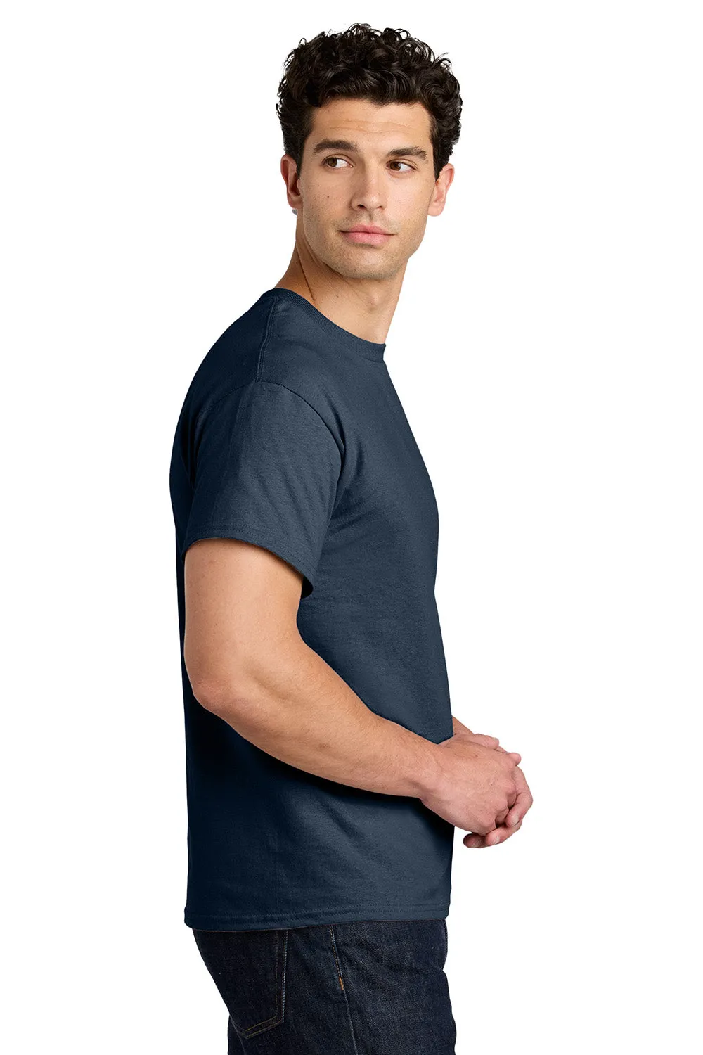 Gildan Mens Short Sleeve Crewneck T-Shirt - Navy Blue  Affordable Clothing Gildan