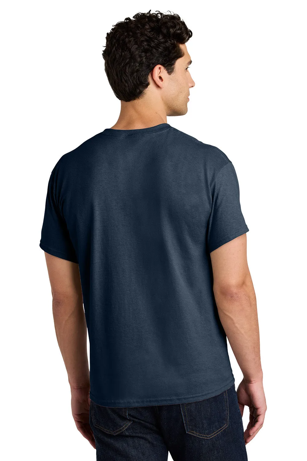 Gildan Mens Short Sleeve Crewneck T-Shirt - Navy Blue  Affordable Clothing Gildan