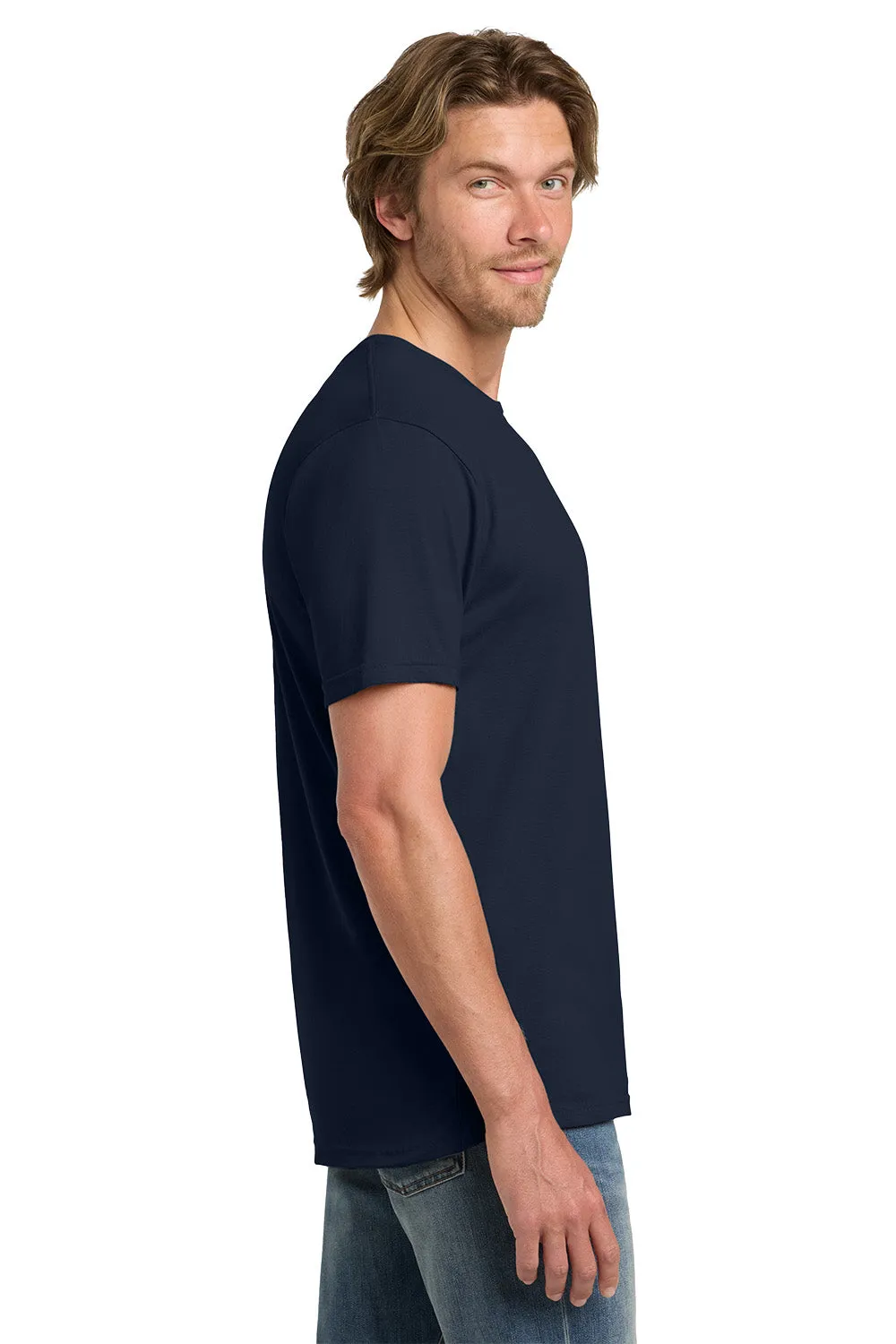 Gildan Mens Short Sleeve Crewneck T-Shirt - Navy Blue  Affordable Clothing Gildan