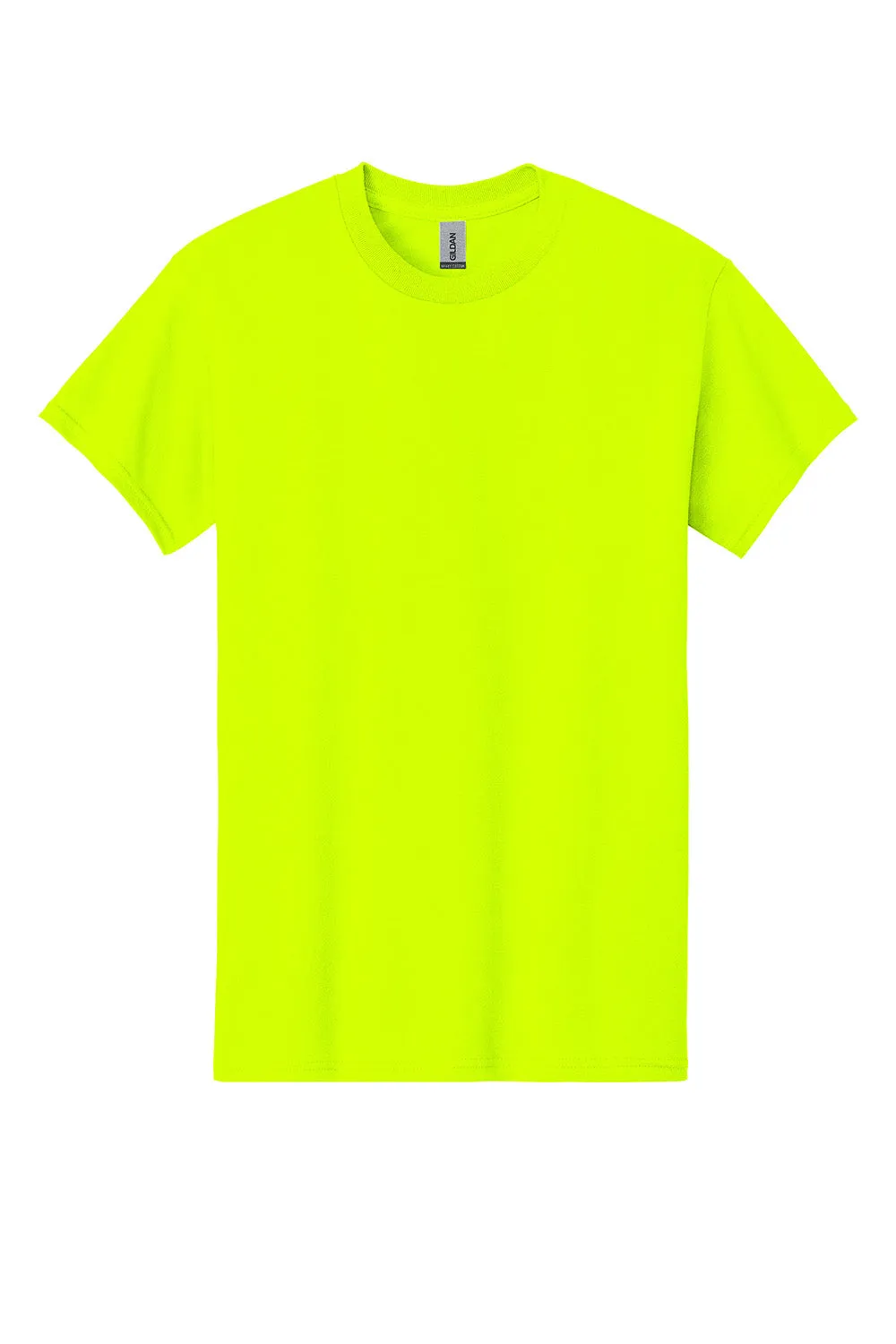 Gildan Mens Short Sleeve Crewneck T-Shirt - Safety Green  Affordable Clothing Gildan