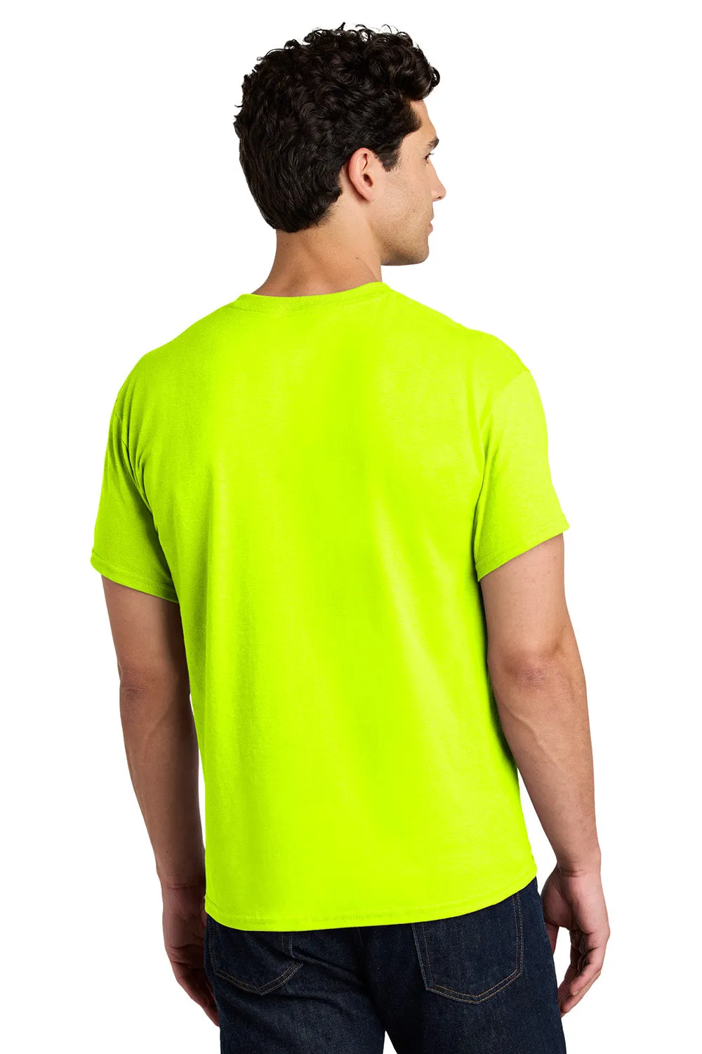 Gildan Mens Short Sleeve Crewneck T-Shirt - Safety Green  Affordable Clothing Gildan