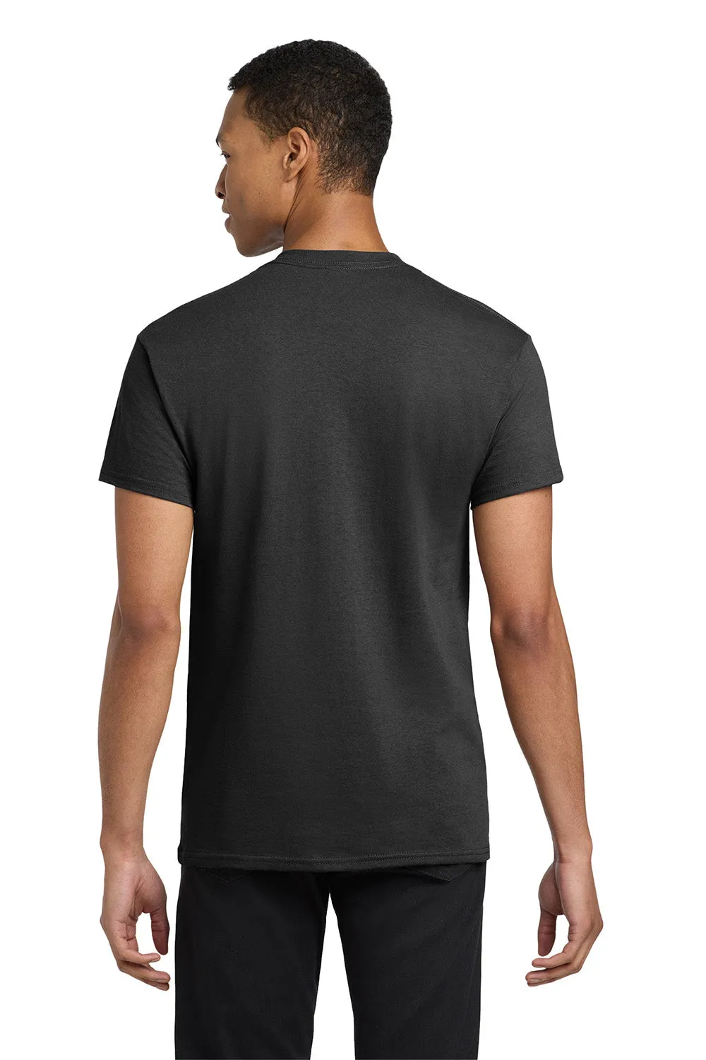 Gildan Mens Short Sleeve Crewneck T-Shirt w/ Pocket - Black  Affordable Clothing Gildan