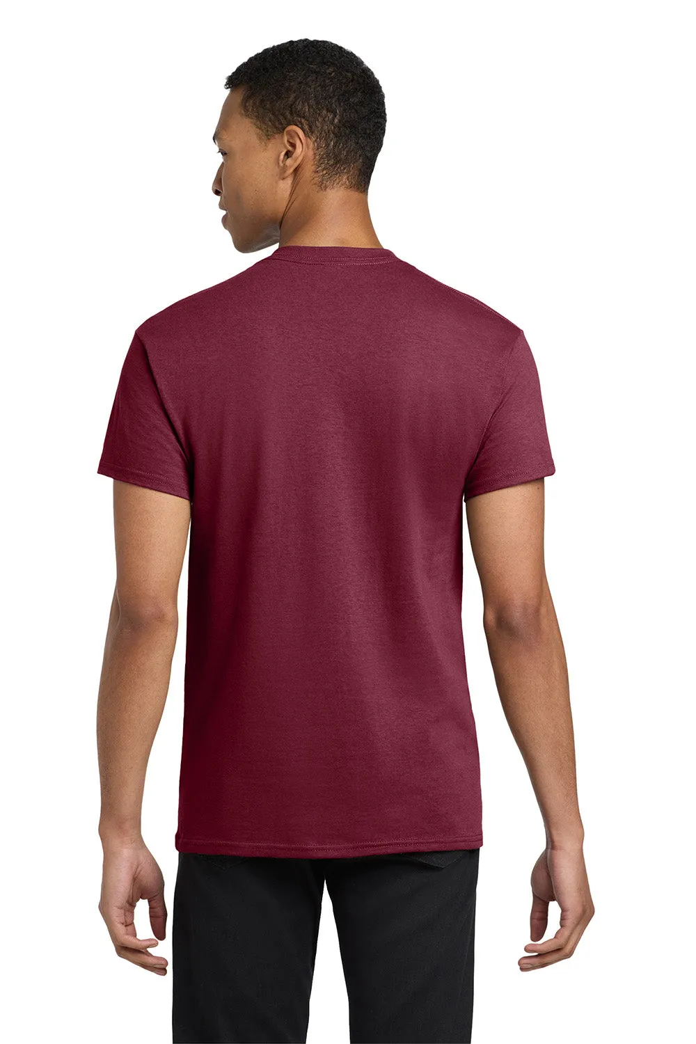 Gildan Mens Short Sleeve Crewneck T-Shirt w/ Pocket - Maroon  Affordable Clothing Gildan