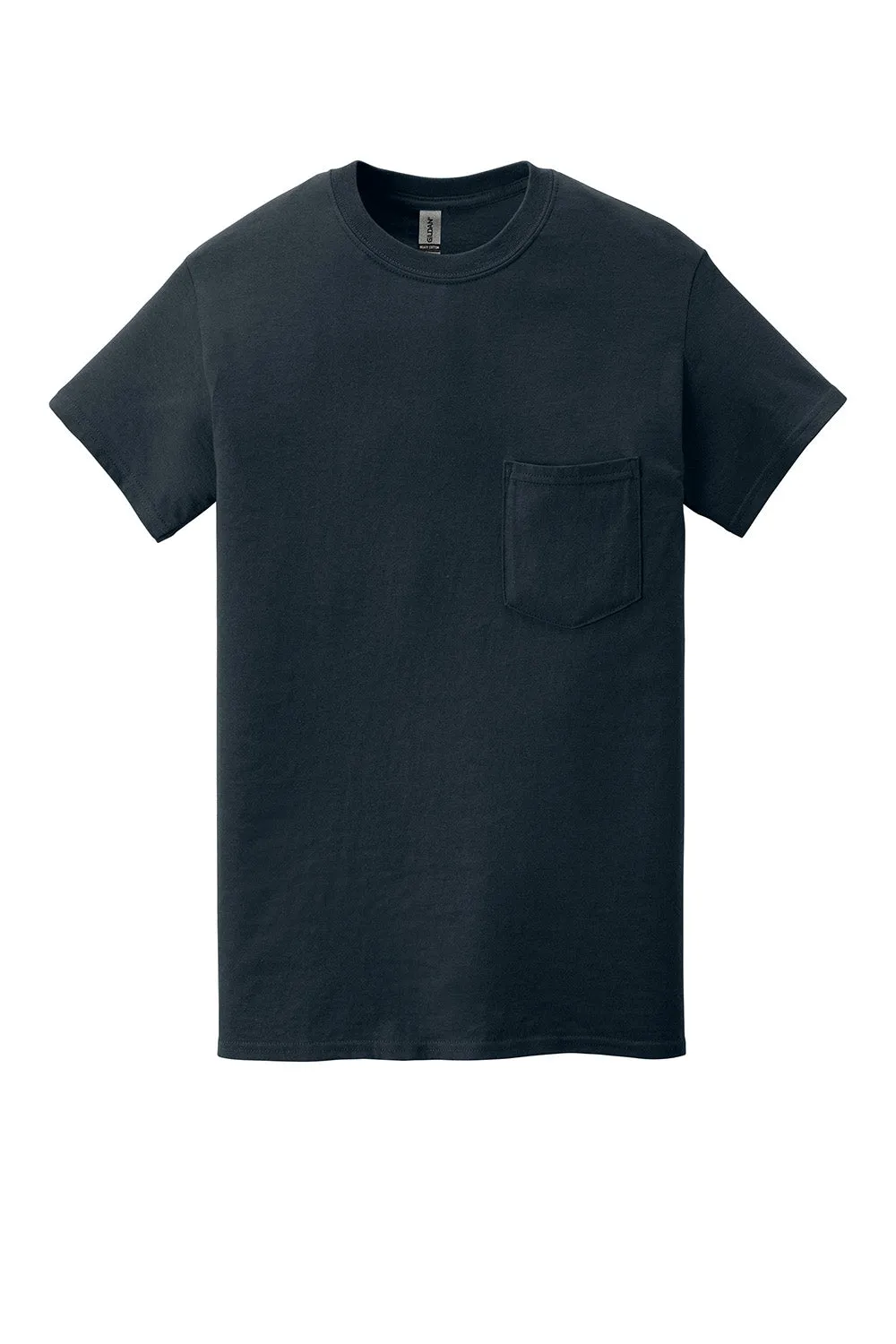 Gildan Mens Short Sleeve Crewneck T-Shirt w/ Pocket - Navy Blue  Affordable Clothing Gildan