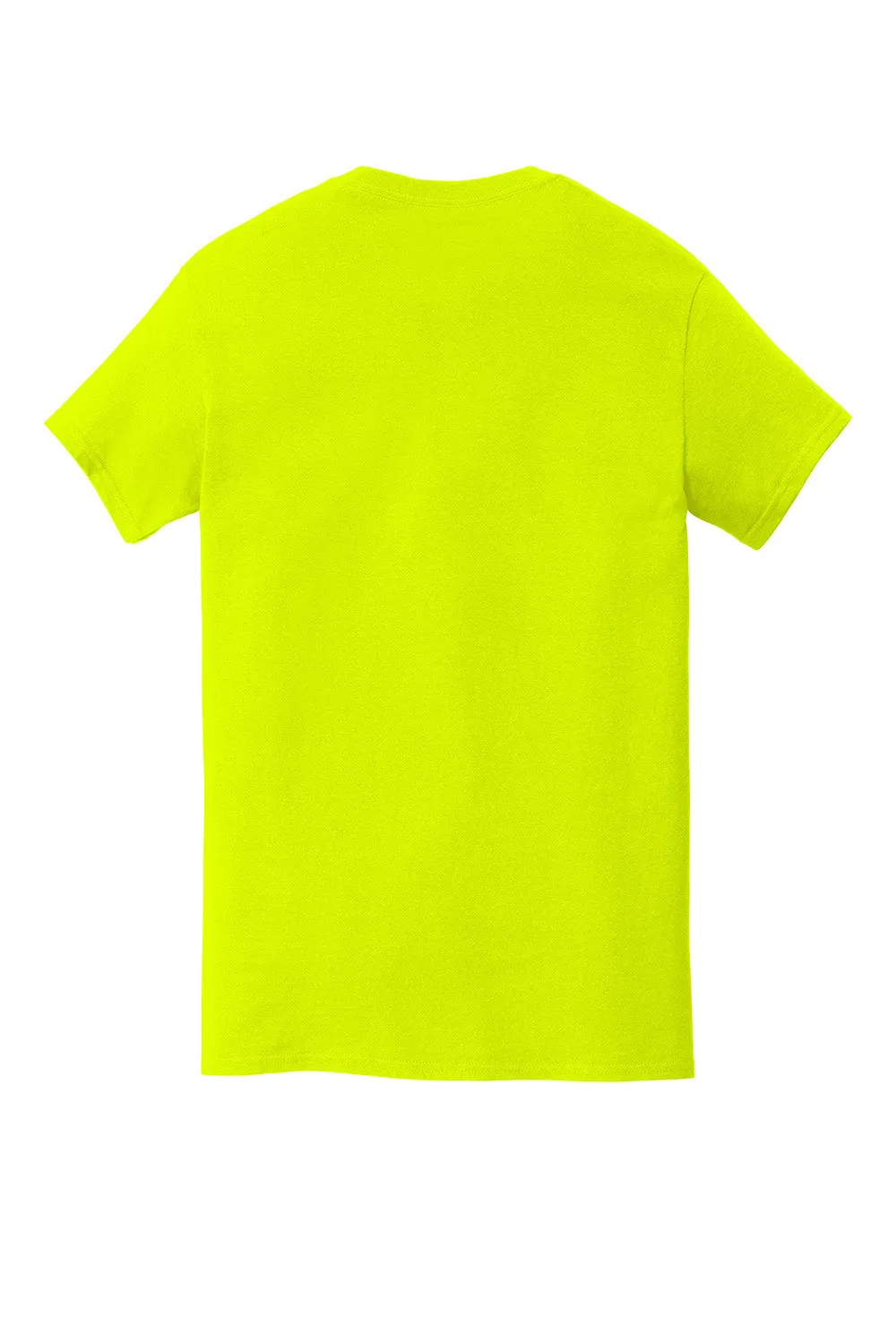 Gildan Mens Short Sleeve Crewneck T-Shirt w/ Pocket - Safety Green  Affordable Clothing Gildan