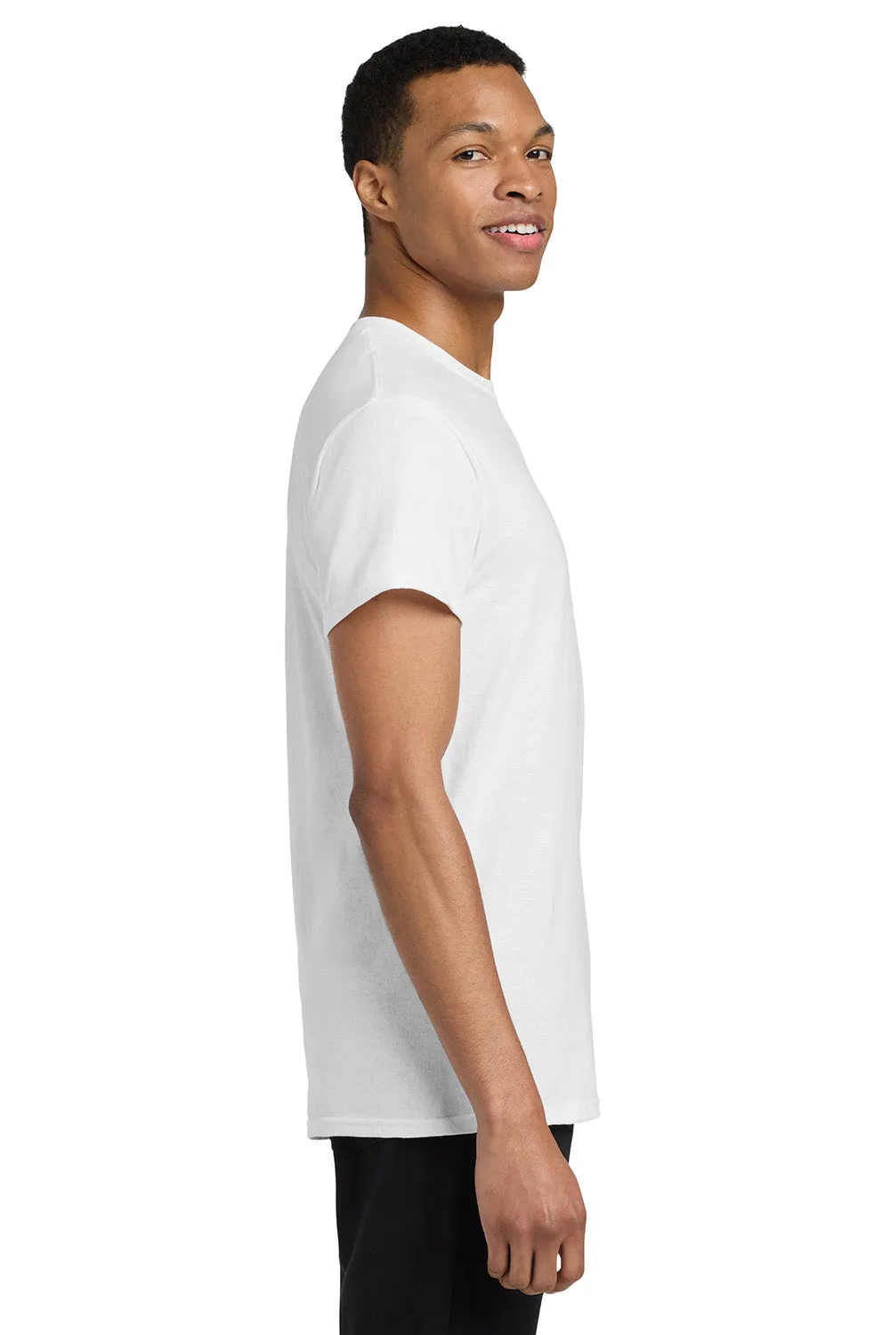 Gildan Mens Short Sleeve Crewneck T-Shirt w/ Pocket - White  Affordable Clothing Gildan