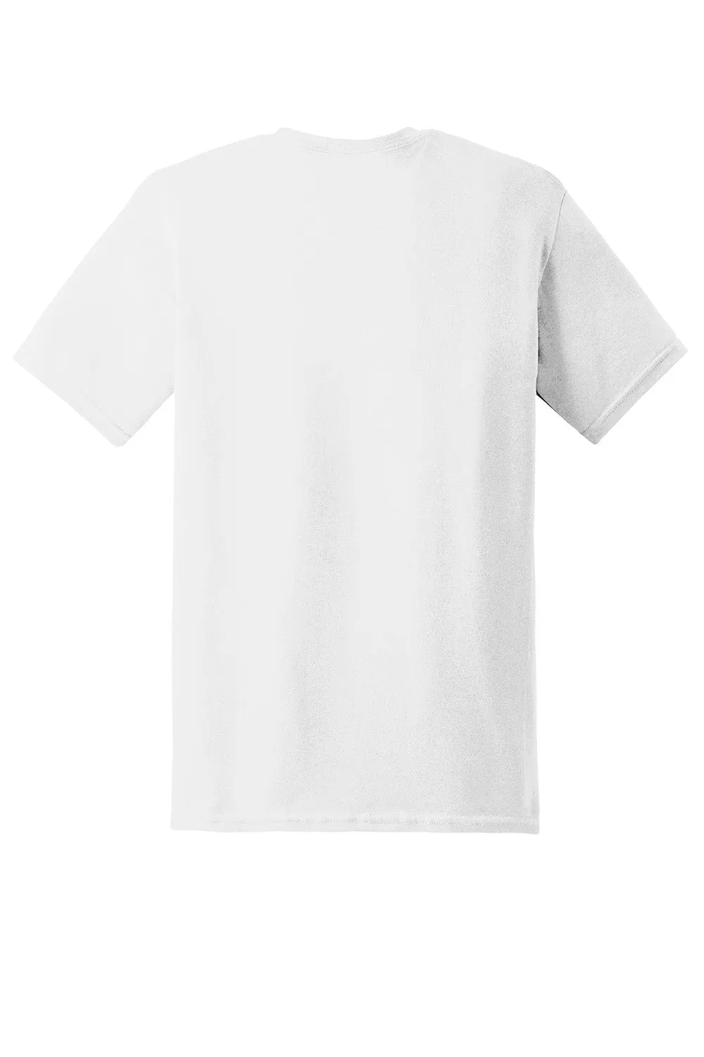 Gildan Mens Short Sleeve Crewneck T-Shirt - White  Affordable Clothing Gildan