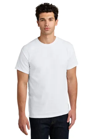Gildan Mens Short Sleeve Crewneck T-Shirt - White  Affordable Clothing Gildan