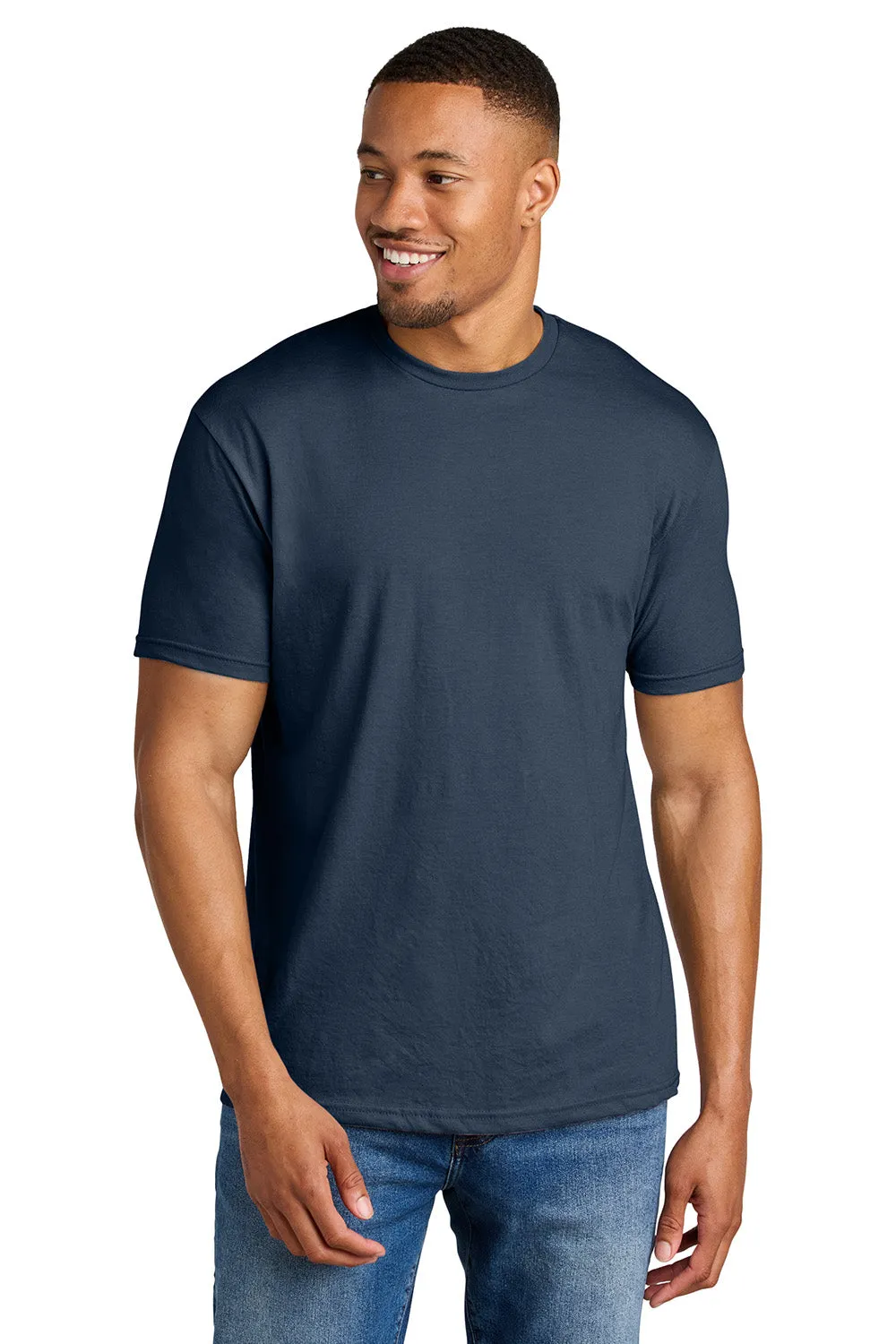Gildan Mens Softstyle CVC Short Sleeve Crewneck T-Shirt - Navy Blue Mist  Affordable Clothing Gildan