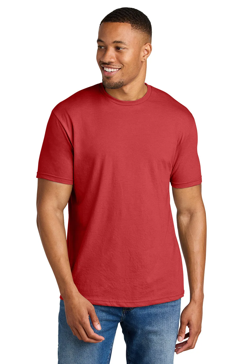 Gildan Mens Softstyle CVC Short Sleeve Crewneck T-Shirt - Red Mist  Affordable Clothing Gildan