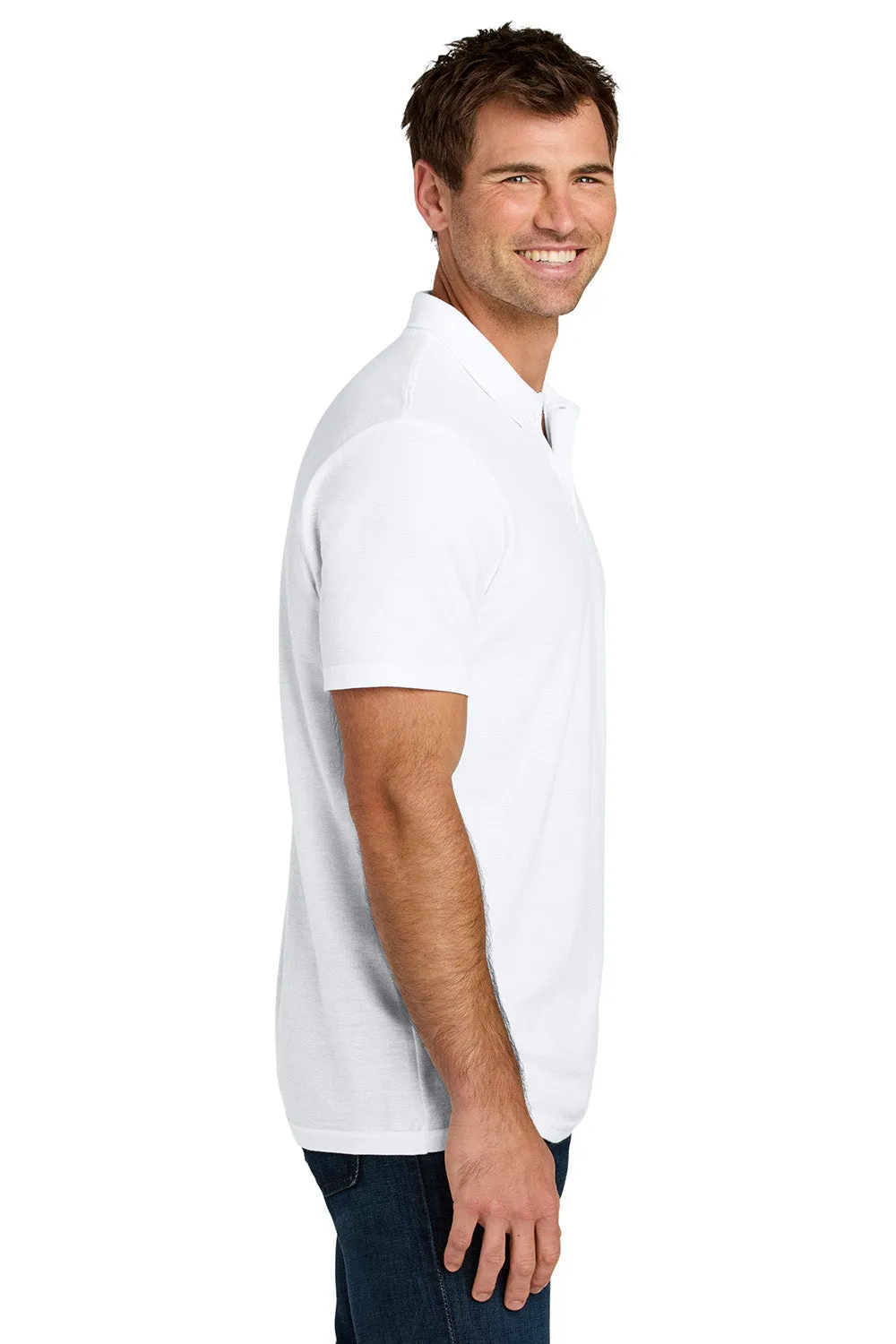 Gildan Mens Softstyle Pique Short Sleeve Polo Shirt - White  Affordable Clothing Gildan