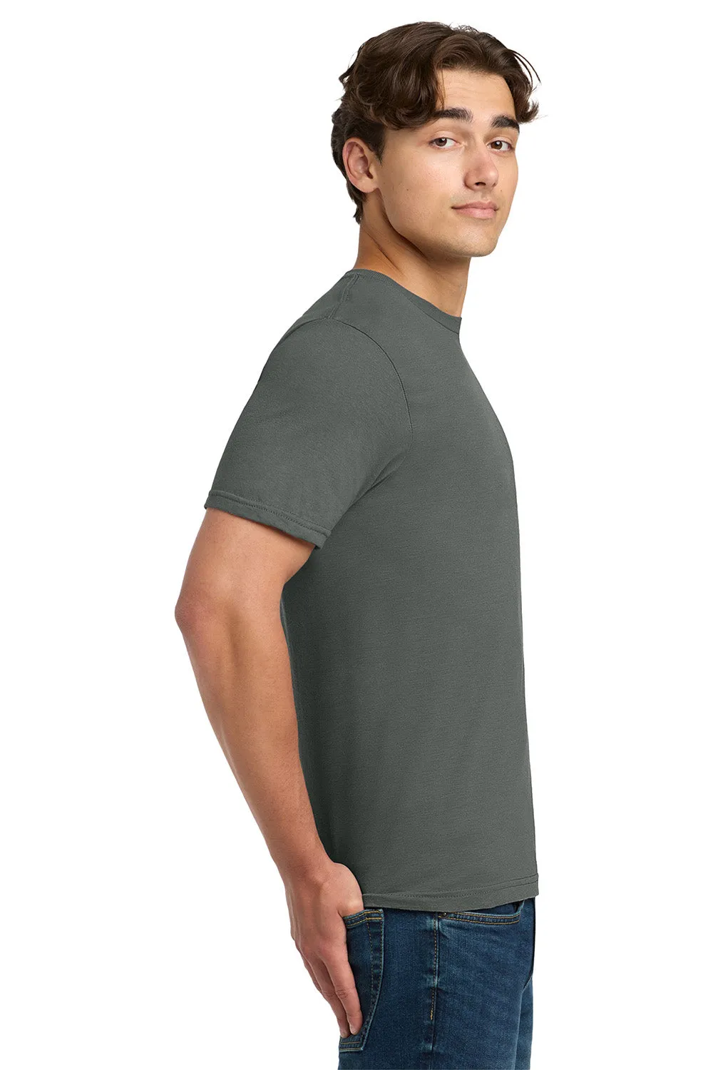 Gildan Mens Softstyle Short Sleeve Crewneck T-Shirt - Charcoal Grey  Affordable Clothing Gildan