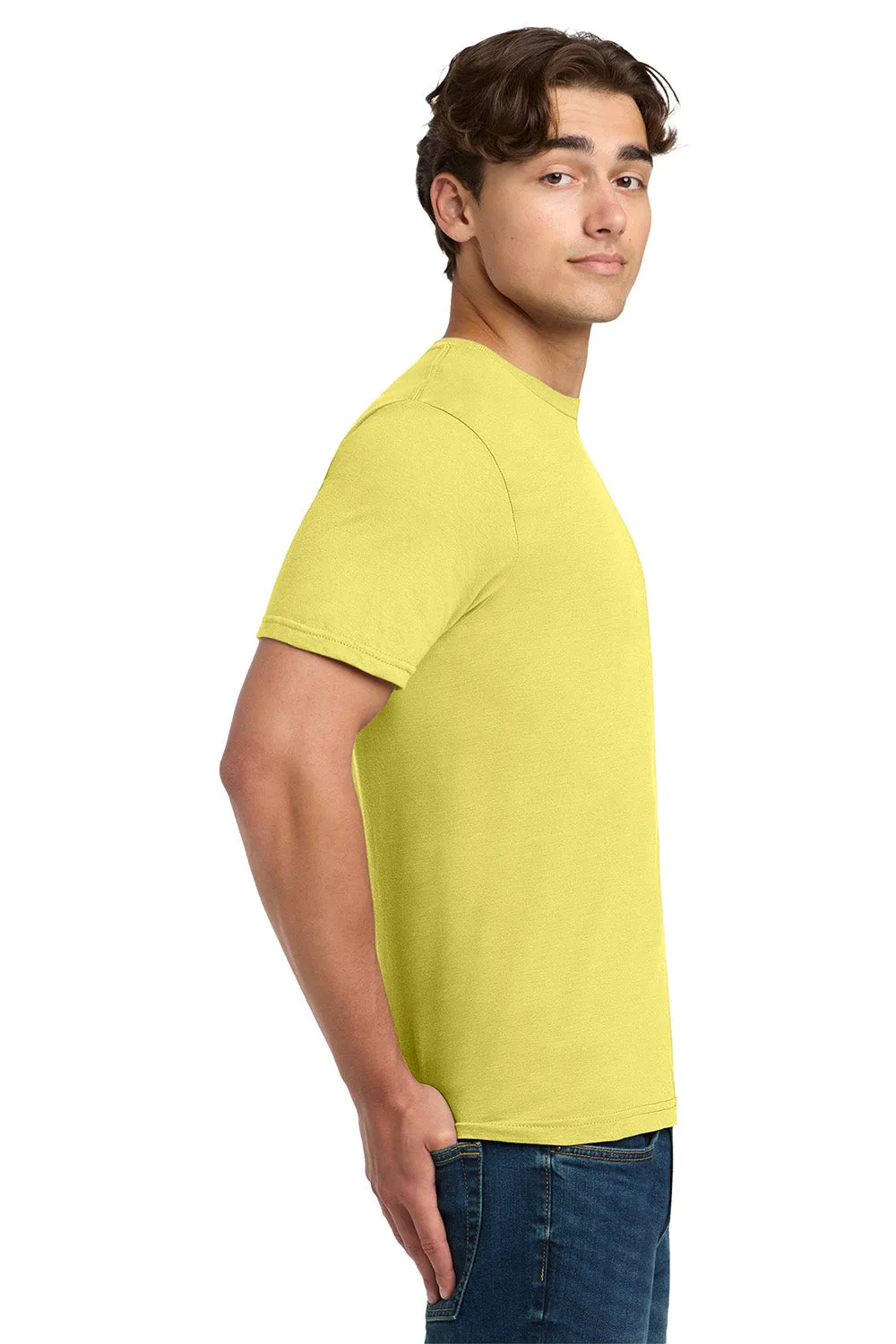 Gildan Mens Softstyle Short Sleeve Crewneck T-Shirt - Cornsilk Yellow  Affordable Clothing Gildan