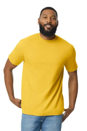Gildan Mens Softstyle Short Sleeve Crewneck T-Shirt - Daisy Yellow  Affordable Clothing Gildan