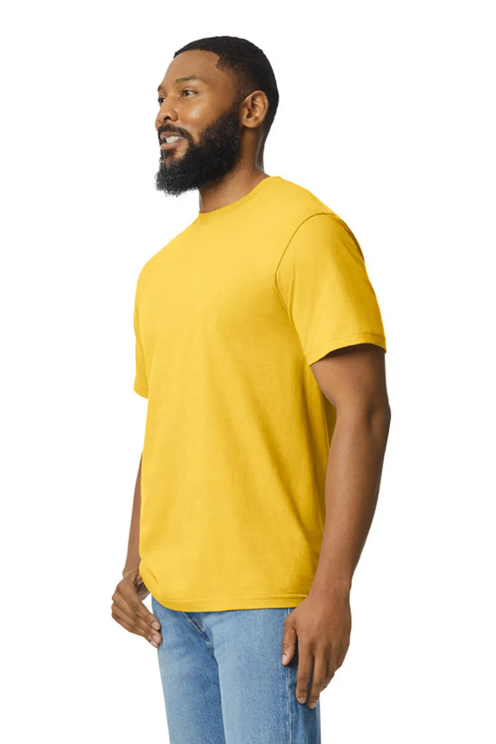 Gildan Mens Softstyle Short Sleeve Crewneck T-Shirt - Daisy Yellow  Affordable Clothing Gildan
