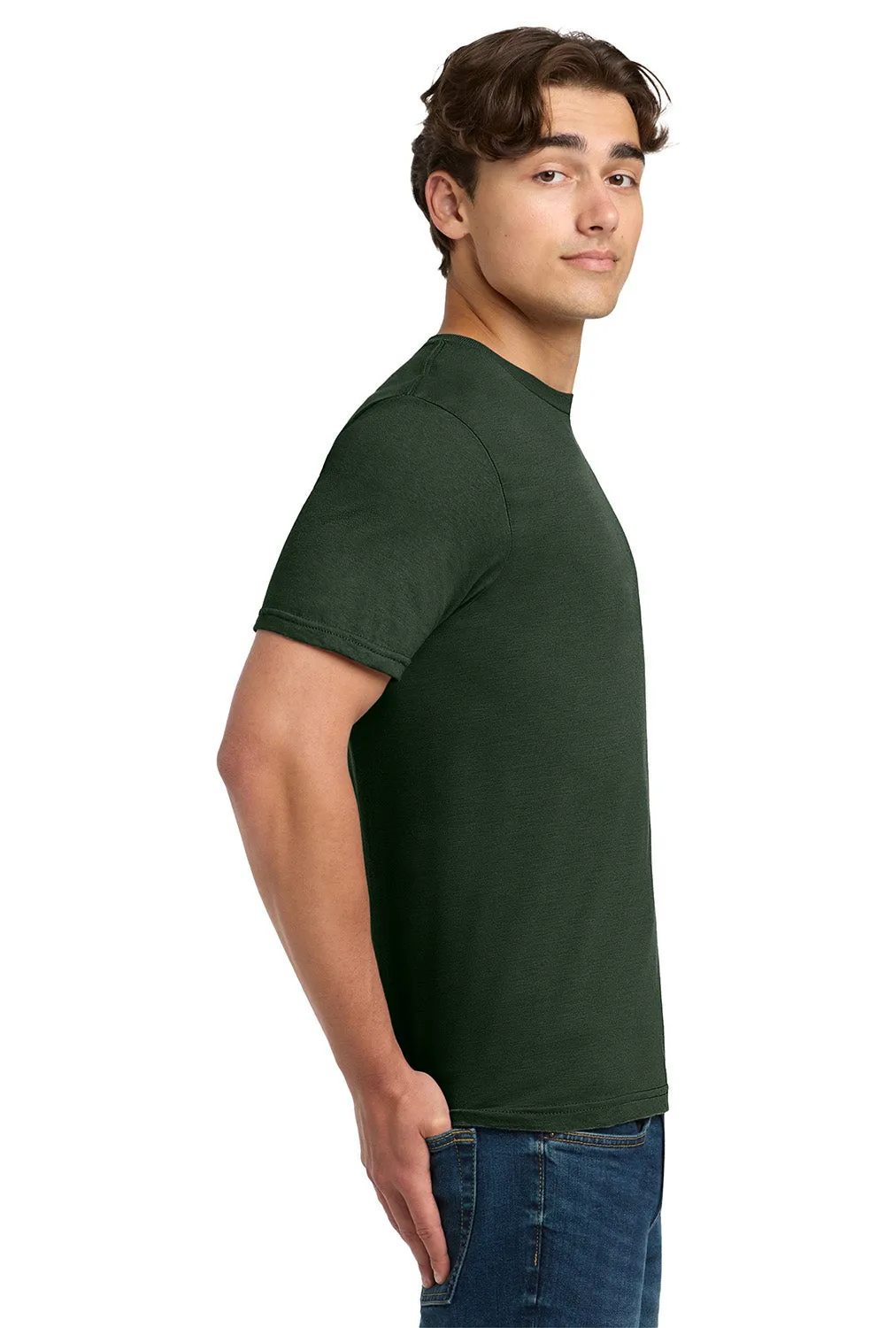 Gildan Mens Softstyle Short Sleeve Crewneck T-Shirt - Forest Green  Affordable Clothing Gildan