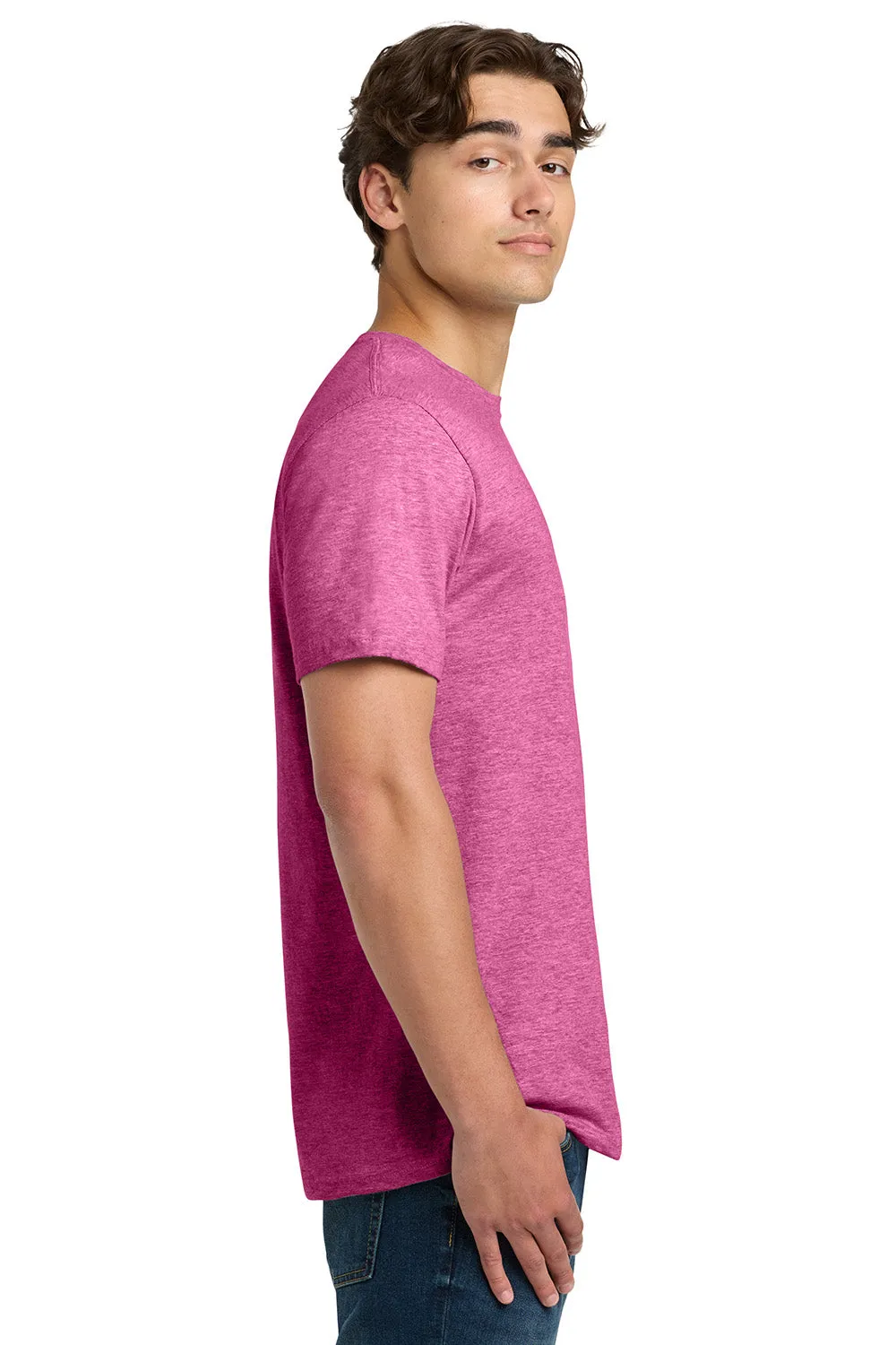 Gildan Mens Softstyle Short Sleeve Crewneck T-Shirt - Heather Heliconia Pink  Affordable Clothing Gildan