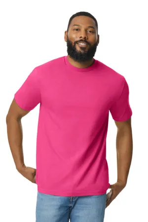 Gildan Mens Softstyle Short Sleeve Crewneck T-Shirt - Heliconia Pink  Affordable Clothing Gildan