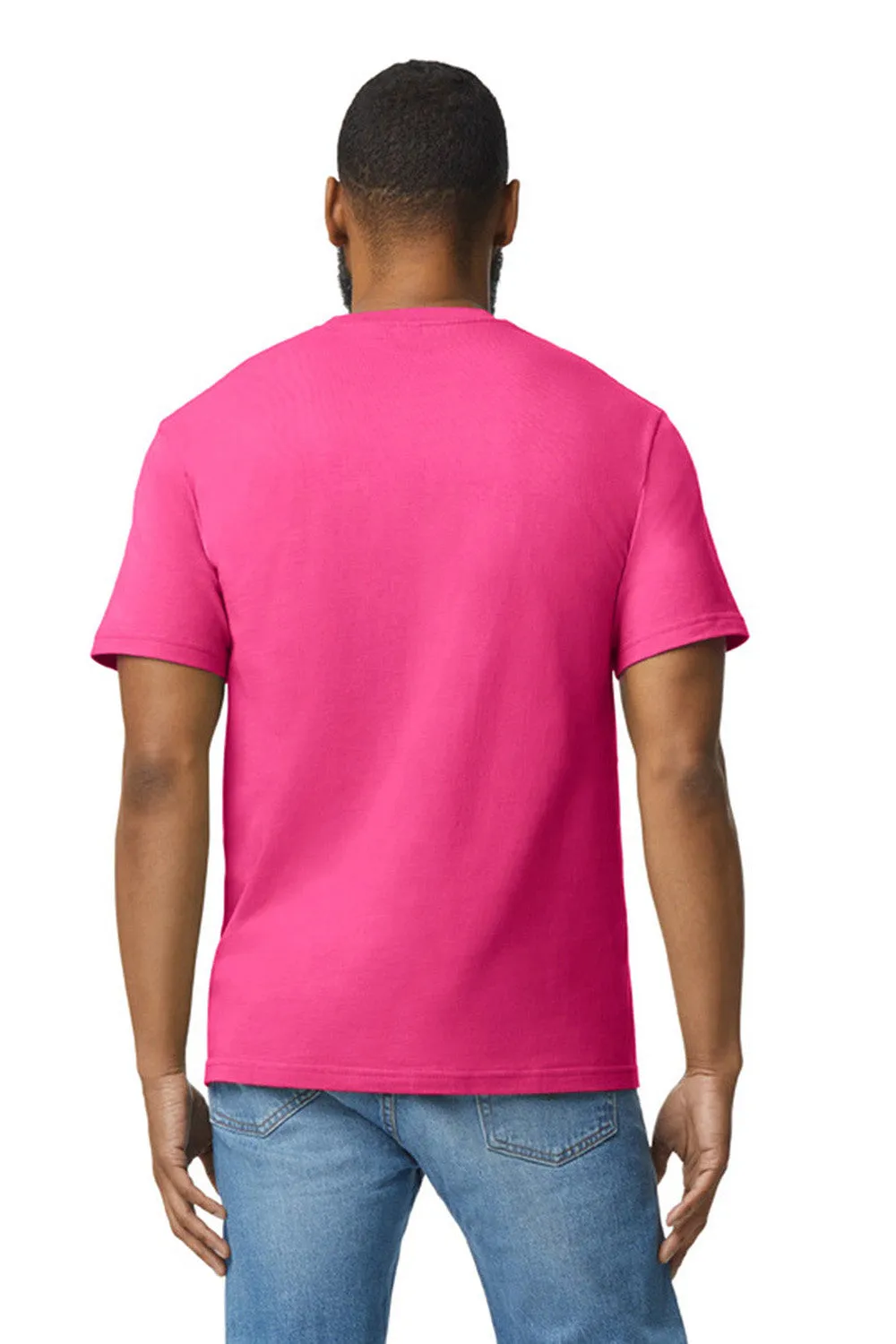 Gildan Mens Softstyle Short Sleeve Crewneck T-Shirt - Heliconia Pink  Affordable Clothing Gildan