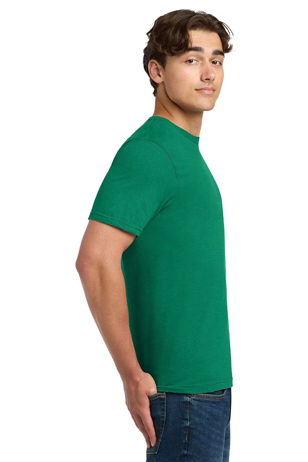 Gildan Mens Softstyle Short Sleeve Crewneck T-Shirt - Kelly Green  Affordable Clothing Gildan