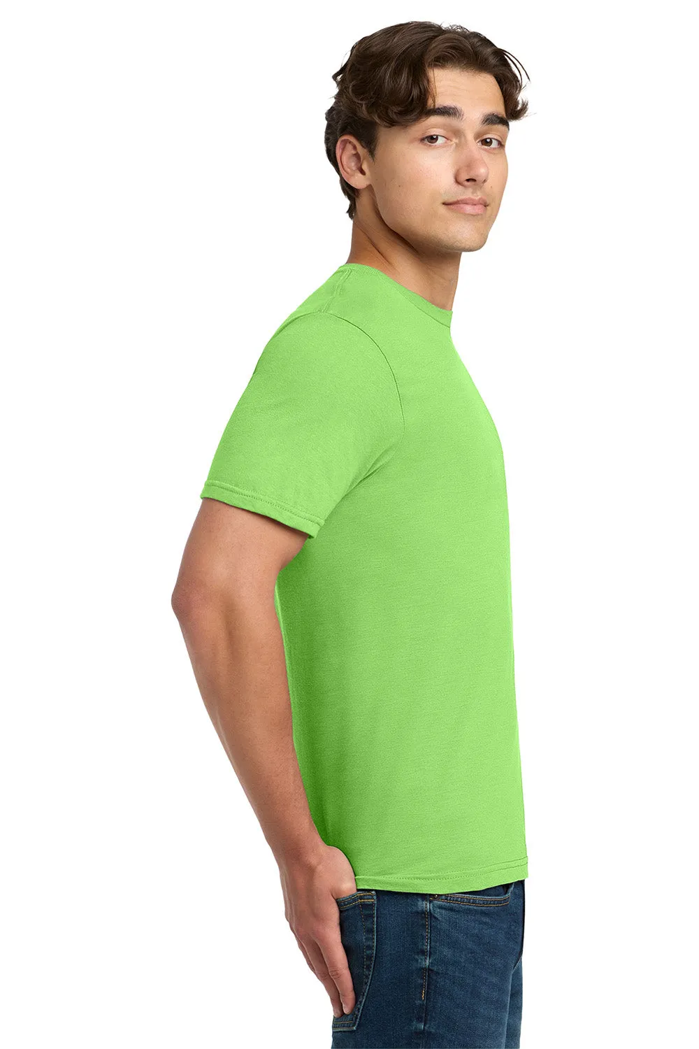 Gildan Mens Softstyle Short Sleeve Crewneck T-Shirt - Lime Green  Affordable Clothing Gildan