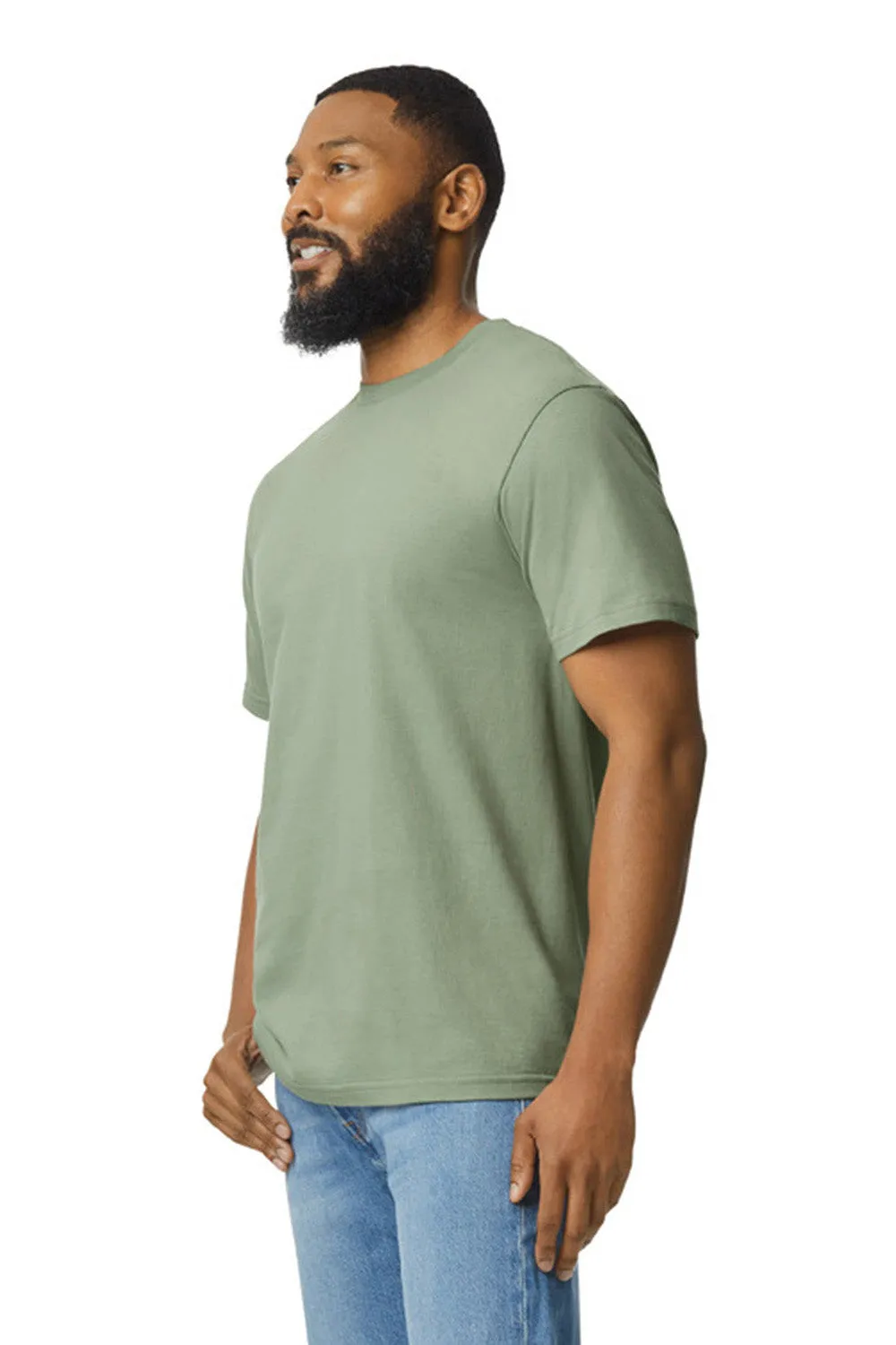 Gildan Mens Softstyle Short Sleeve Crewneck T-Shirt - Sage Green  Affordable Clothing Gildan