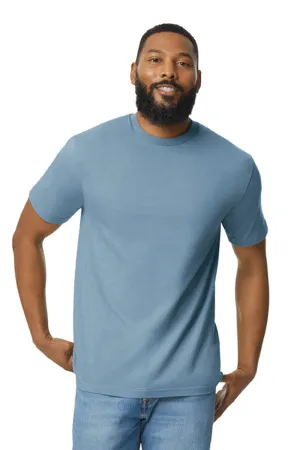 Gildan Mens Softstyle Short Sleeve Crewneck T-Shirt - Stone Blue  Affordable Clothing Gildan